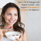 Garden of Life Multi-Sourced Collagen Peptides + Turmeric Powder - Apple Cinnamon, 20 Servings, for Women Men Joints Mobility, Hydrolyzed Collagen Protein Powder Supplements