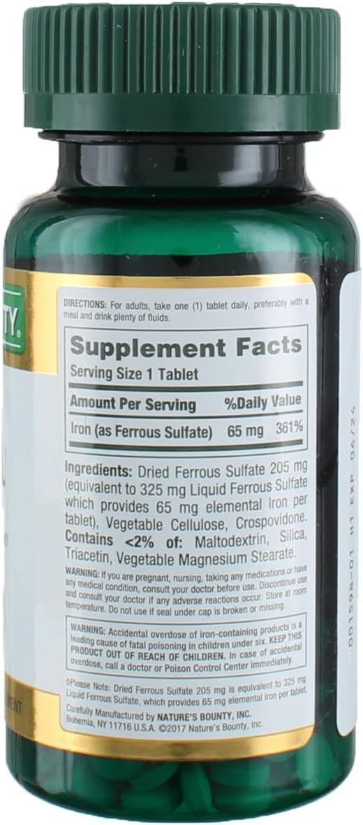 Ferrous SULF TB 65milligram NBY Pack of 3 100ct each