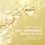 Life Nutrition NAD+ Supplement 2000 mg - 120 Capsules True NAD+ & Resveratrol, NMN Alternative Supports Anti-Aging, Cellular Energy & Repair, Metabolism & Brain Boost for Men & Women