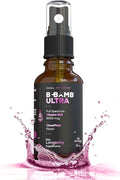 Ideal Infusion B-Bomb Triple B12 Vitamin Liquid Spray: Methylcobalamin, Adenosylcobalamin, Hydroxocobalamin - Nerve Health and Energy Booster- 5000 mcg, Keto, Sugar Free (Organic CinnaPlum)
