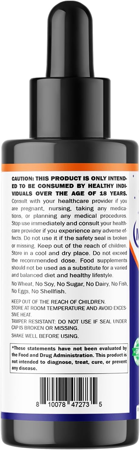 Vitamatic 2-Pack Melatonin 20mg Liquid Drops - 2 fl oz (59 ml) Each - Natural Berry Flavor - Non-GMO, Vegetarian Supplement for Adults