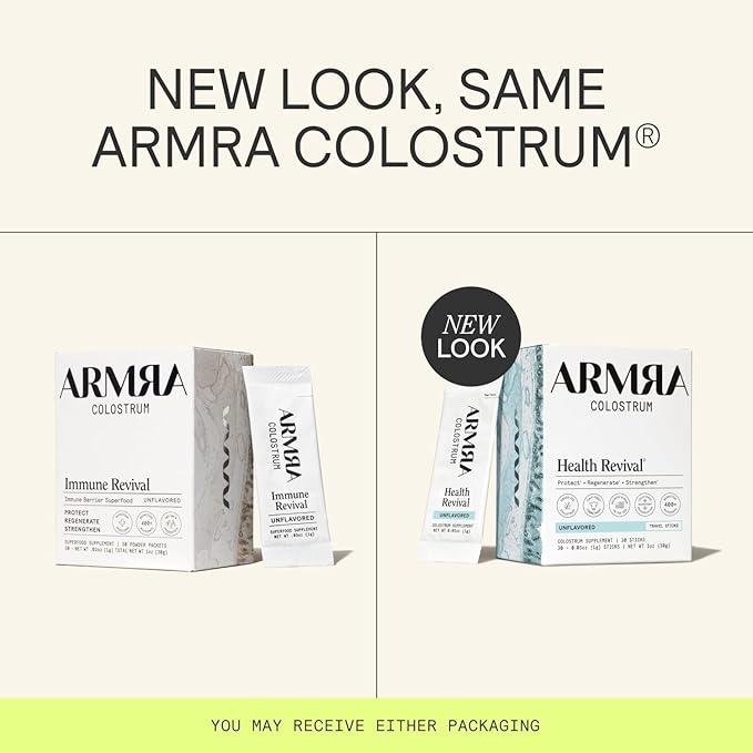 ARMRA Colostrum Powder | Unflavored | Gut Health & Bloating | Skin & Hair | Immunity | Keto, Gluten & Fat-Free | 30 Servings