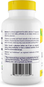 Healthy Origins L-Theanine 100 mg (AlphaWave, Supports Relaxation Without Drowsiness, Brain Support, Non-GMO, Gluten Free), 180 Veggie Caps