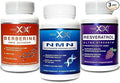 GENEX NMN, Resveratrol, and Berberine Power Pack Supplements | 250mg Nicotinamide Mononucleotide (NMN), Ultra Strength 500mg Resveratrol, & AMPK Activator Berberine 500mg for Healthy Aging (3 Bottles)