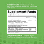 Nbpure Vegan Digestive Enzyme Complex – Daily Bloating, Gas, & Food Digestive Support for Women & Men – 12 Enzymes & 3 Herbs – Lactase, Protease, Lipase, Ginger, Cinnamon, Peppermint + More