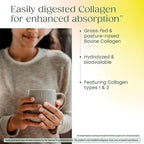 MegaFood Collagen Peptides for Women & Men - Unflavored Collagen Powder with Hyaluronic Acid & Vitamin C - Supports Skin Hair Nails & Joint Health - 20g Grass Fed Bovine Collagen - 20oz, 28 Servings