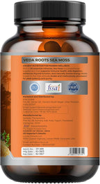 Sea Moss Capsules with Burdock Root, Bladderwrack & Muira Puama support immunity, gut health & energy. Made with raw Irish sea moss powder-120 nutrient-rich superfood capsules-60 Capsules