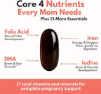 MaternaVit 1 a day Prenatal vitamins for women 2 month: Folic acid, Fish Oil Omega 3 DHA/EPA, Vitamin D3, B6, Vitmain B12, C, E, Calcium, Iron, Magnesium, Zinc supplement FSA eligble multivitamin