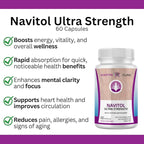 Navitol French Maritime Pine Bark — Daily Energy, Focus & Cognitive Support — Natural Antioxidant for Mental Clarity, Motivation & Everyday Wellness — 60 Capsules