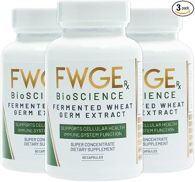 Spermidine Immune Defense and Cellular Health - Fermented Wheat Germ Extract, Vitality Inducer, Holistic, Non-GMO, Gluten-Free, Sugar-Free, Vegan, Antioxidant, Natural, 180 Capsules (3 Bottles)