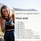Earth's Splendor Folic Acid 800 mcg Supplement, Supports Heart Health, Supports Women's Reproductive Health, Smooth Coated Tablets (800 mcg, 200 Tablets, Pack of 2)