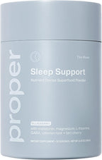 Proper, The Blues Sleep Aid – Nutrient-Dense Superfood Powder with + Melatonin, Magnesium, L-Theanine, GABA, Valerian Root & Tart Cherry – Calm Supplement for Nighttime Relaxation & Sleeping