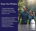 ResetIF, 7 Electrolytes, Methyl B12 & Methly Folate, Green Tea & Green Coffee Extracts, B Complex, Zinc, 72 Trace Minerals