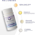 Relumins Advanced Glutathione Booster, Maximum Strength Antioxidant Supplement with Vitamins E, B2 & Selenium, Supports Balanced Wellness & Radiant Skin, 30 Vegetarian Capsules