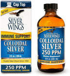 Natural Path Silver Wings Colloidal Silver Liquid - Enhanced Immune Support Supplement - 250ppm (1250mcg) - 8oz