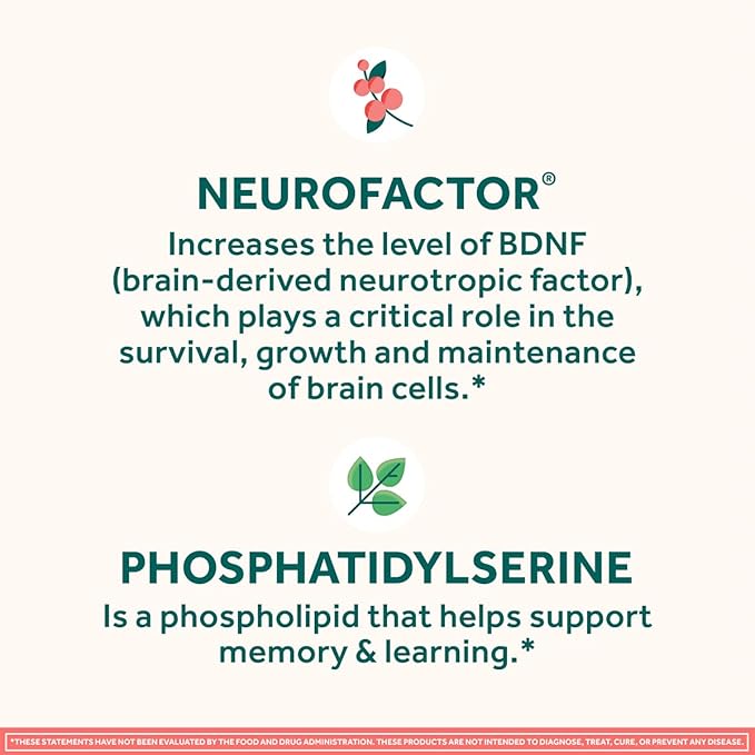 NEURIVA Original Brain Supplement for Memory, Focus & Concentration + Learning & Accuracy with Clinically Tested Nootropics Phosphatidylserine and Neurofactor, Caffeine Free, 30ct Capsules (3 Pack)