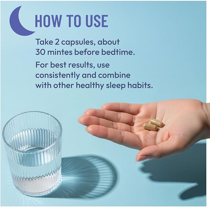 Somulin Nighttime Complex Sleep Aid - Powerful All-Natural Maximum Strength Formula - Fall Asleep & Stay Asleep - Feel Rested & Refreshed - Melatonin, Valerian Root, Chamomile & 5-HTP - 60 Capsules