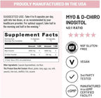 NatureWise Myo-Inositol & D-Chiro Inositol Supplement for Women - Fertility Supplements for Women - Ideal 40:1 Ratio - Myo Inositol 2000mg - Non-GMO, Vegan, USA Manufactured - [30-Day Supply]