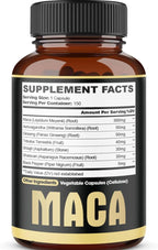 7in1 Premium Maca Root Capsules - with Ashwagandha, Ginseng, Tribulus, Shilajit, Shatavari & Black Pepper - Natural Energy, Performance & Mood Support - 150 Counts for 5 Months