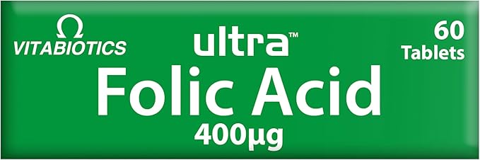 Vitabiotics Ultra Folic Acid 400ug with Vitamin B12. 60 Tablets