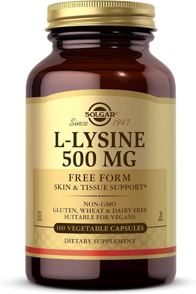 Solgar - L-Lysine 500 mg Vegetable Capsules Count