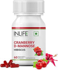 Cranberry Capsules for Urinary Tract | D-Mannose Hibiscus Extract | Health Supplement for UTI | Men Women - 60 Vegetarian Capsules (Pack of 1, 60)