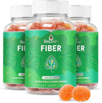BeLive Fiber Gummies - Prebiotic Fiber Supplement with Chicory Root & Inulin for Digestive Support & Overall Gut Health I Vegan, Sugar Free Gummies for Adults & Children - Apple Flavor | 3-Pack