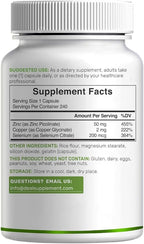 Deal Supplement Zinc 50mg with Selenium + Copper, 240 Capsules, 8 Month Supply, 3 in 1 Mineral Formula, Zinc Picolinate Complex Supplement, Supports Healthy Immune System for Adults and Kids