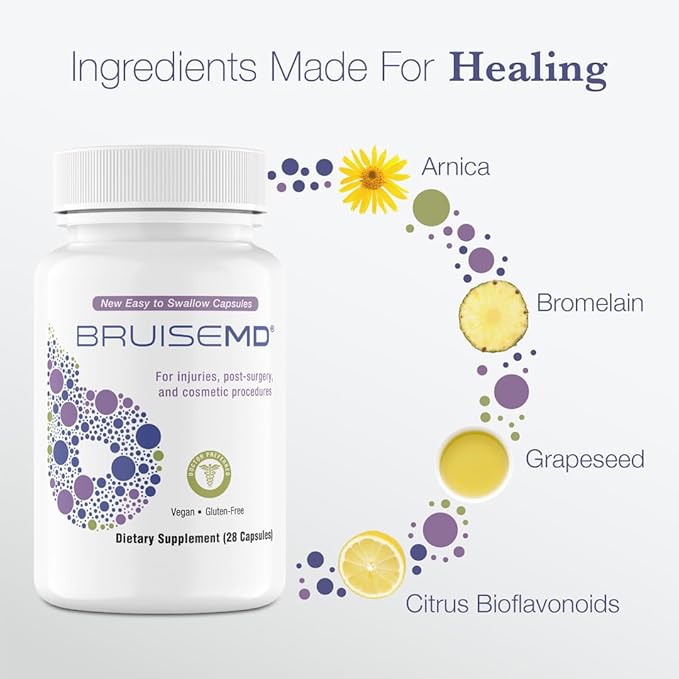 Bromelain 500mg 2,400GDU/g Supplement with Zinc and Vitamin C for Swelling, Inflammation, and Discoloration, Easy to Swallow Capsules (7-Day Supply) - Advanced Formula