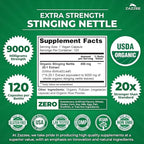 Zazzee Herbal Uric Acid Cleanse Bundle | USDA Organic 20:1 Stinging Nettle Extract Capsules Plus Organic Super Concentrated 10:1 Tart Cherry Extract Capsules | Non-GMO Vegan & ISO Lab Tested
