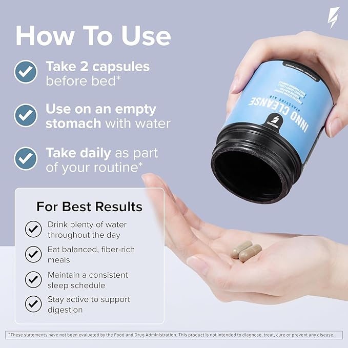 InnoSupps Inno Cleanse 14 Day Colon & Detox Flush, Waist Trimming Complex, Gut Cleanse, Digestive System Support, Stool Softener & Reduced Bloating & Occasional Constipation Relief