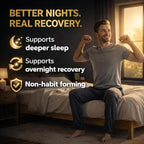 Sleep Aid Without Melatonin- Deep Sleep Supplement with KSM-66® Ashwagandha and Magnesium Glycinate for Nighttime Relaxation, Recovery & Restful Sleep- with L-Theanine, Zinc & Vitamin D3 (30 Servings)