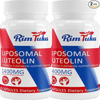 1400MG Liposomal Luteolin Supplement, Maximum Absorption, Potent Flavonoid Premium Antioxidant Supplement for The Brain 120 Capsules