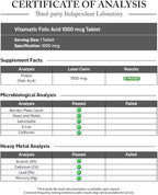 Vitamatic Folic Acid 1000 mcg (1 mg) – 240 Vegetarian Tablets (Pack of 2) 1667 mcg DFE – Vitamin B9 for Prenatal, Heart & Cellular Health
