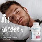 Bronson Melatonin 10mg Fast Dissolve Cherry Flavored Tablets Vegetarian Chewable Lozenges, 120 Count