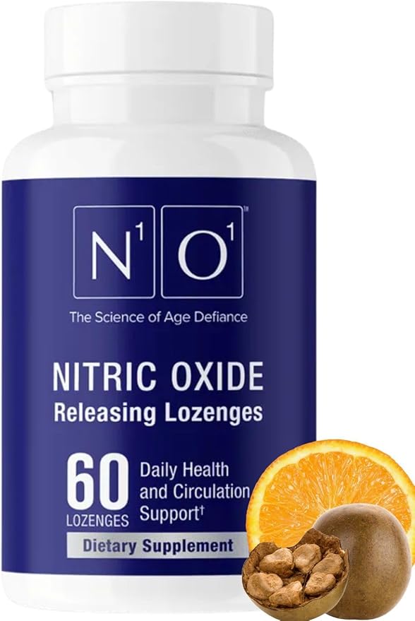 N1O1 Nitric Oxide Lozenges for Heart Health Support - Dietary Supplement for Blood Flow, Oxygenation and Blood Pressure - 180 Count