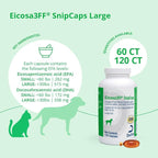 Eicosa3FF SnipCaps Omega 3 Free Fatty Acid Capsules for Dogs - Large, 120 ct