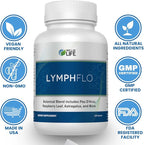 LymphFlo: Herbal Support for Detox, Immunity & Well-Being. Formulated with PAU d’Arco, Cleavers & Red Peony Root in 1100mg, 180 V-Capsules to Optimize Lymphatic Function, Enhance Vitality
