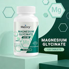 Heivy Pure Magnesium Glycinate 500mg, 100% Chelated & Purified Supports Nerve Relife, Sleep Aid & Muscle Support, Vegan & Non-GMO, Made in USA, 3rd Party Tested, 120 Tablets