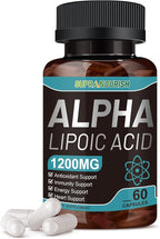 Alpha Lipoic Acid 1000mg 6-in-1 Nerve Support Supplement with Benfotiamine, B1, B12, Grape Seed & Ubiquinol Non-GMO - 60 Capsules, 30-Day Supply