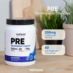 Nutricost Pre-Workout Complex Powder (60 Servings, Blue Raspberry) - Pre-Workout Supplement with Beta-Alanine, Taurine & Amino Acids