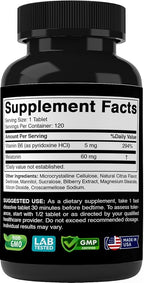 Vitabod Melatonin 60 mg with Vitamin B6 – 120 Fast Dissolve Tablets Extra-Strength Sleep Support – Drug-Free – Natural Citrus Flavor – Vegetarian, Non-GMO, Gluten-Free
