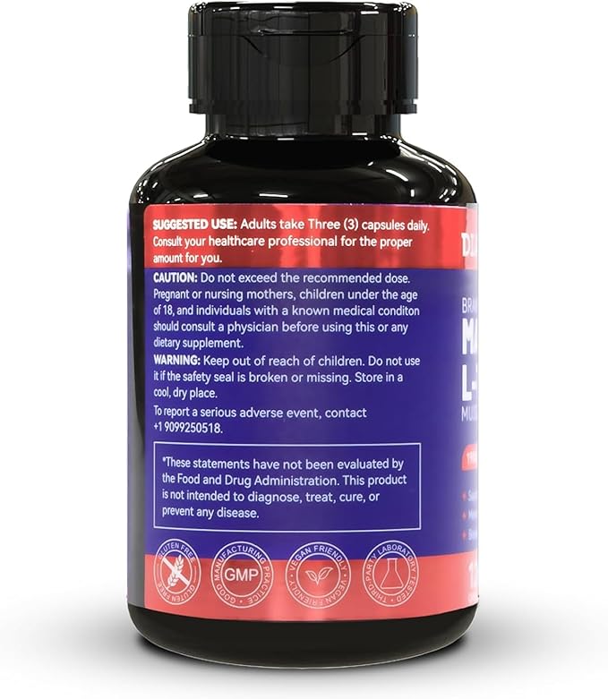 2 Pack Magnesium L-Threonine, High Absorption Magnesium Supplement,1900mg Magnesium Threonine, Gluten Free, 180 Vegan Capsules