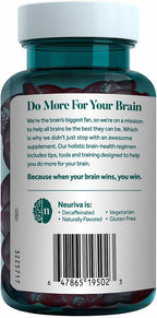 NEURIVA Plus Brain Supplement for Memory, Focus & Concentration + Cognitive Function with Nootropics Phosphatidylserine and Neurofactor, VIT B6 & B12, Strawberry Flavor, 50 Gummies (3 Pack)