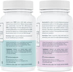 VITRUVIN Longevity Supplement - NMN 500MG + Trans-Resveratrol 500MG with Piperine - Vegan, Non-GMO, Gluten-Free, Gelatin-Free