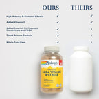 SOLARAY Mega Vitamin B-Stress - Timed Release Vitamin B Complex w/Vitamin B12, B6, Folic Acid, VIT. C - Stress, Energy, Red Blood Cell, Immune Support - Vegan, 60-Day Guarantee (240 CT)