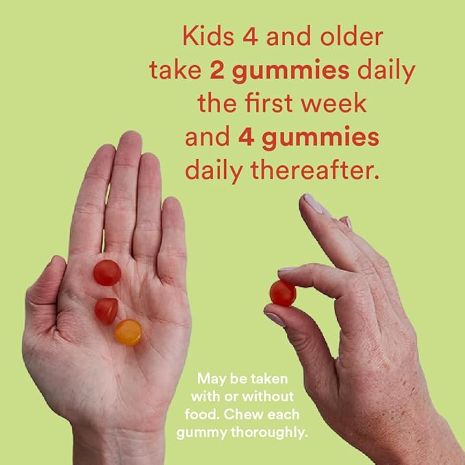 SmartyPants Kids Multivitamin Gummies and Fiber Supplement: Vitamin D3, C, Vitamin B12, B6, A, Zinc, Biotin, Inositol, Fiber Gummies, Three Fruit Flavors, 120 Count (30 Day Supply)