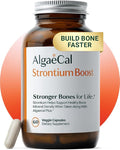 AlgaeCal - Strontium Boost, Natural Calcium Supplement for Bone Density Increase, Strontium Citrate 680 mg, Easy to Swallow for Bone Health & Bone Strength, Gluten-Free - 60 Veggie Caps- Made in USA