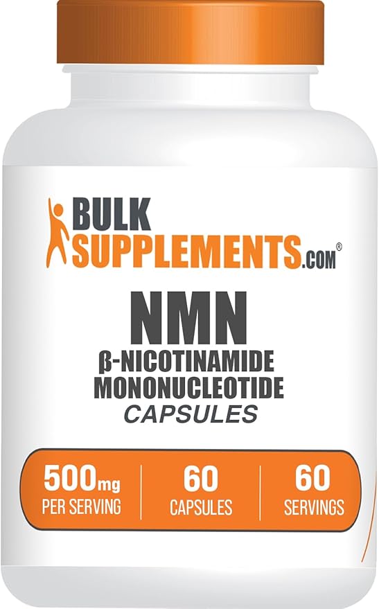 BulkSupplements.com NMN Capsules - Gluten Free, 1 Capsule per Serving (500mg), 60 Count