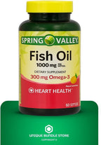 Omega 3 Fish Oil 1000mg – 60 Softgels, Omega-3 Supplements for Women and Men, Fish Oil Fatty Acid, Daily Essential Supplement (Pack of 2)